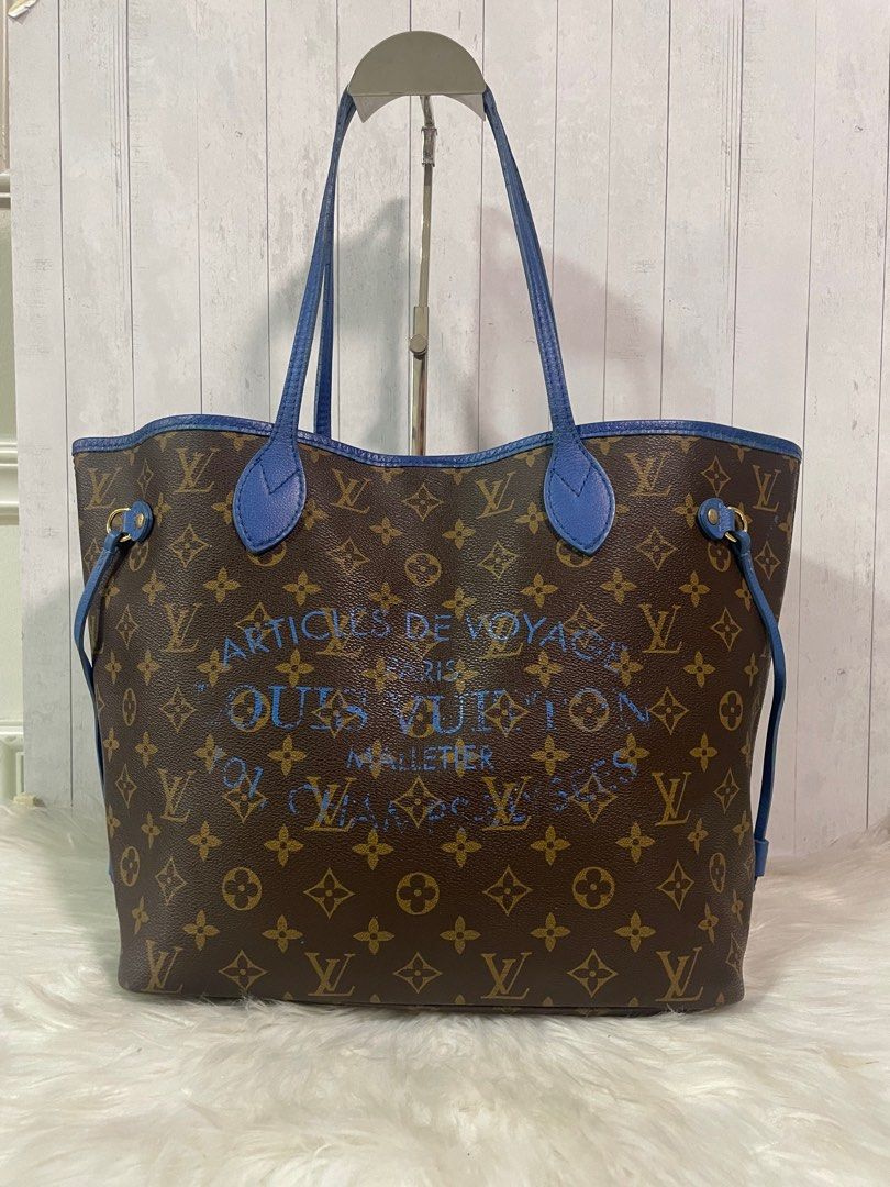 Louis Vuitton Monogram Ikat Flower Neverfull MM in Grand Blue Women s Fashion Bags Wallets Tote Bags on Carousell