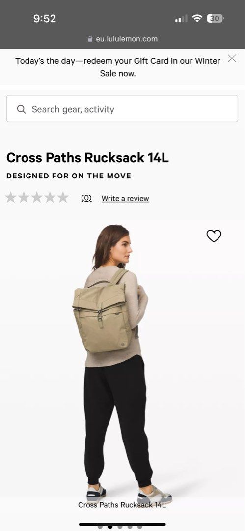 Lululemon cross best sale paths rucksack review