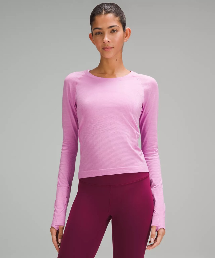 lululemon Swiftly Tech Long-Sleeve Shirt 2.0 Race Length, Women's Fashion,  Activewear on Carousell