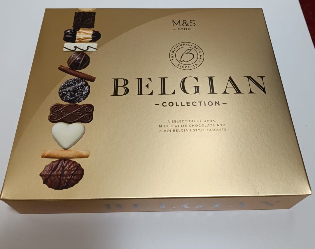 Marks & Spencer / M&S Belgian Collection Biscuits | A Selection of Dark,  Milk & White Chocolate & Plain Belgian Style Biscuits Made in Belgium