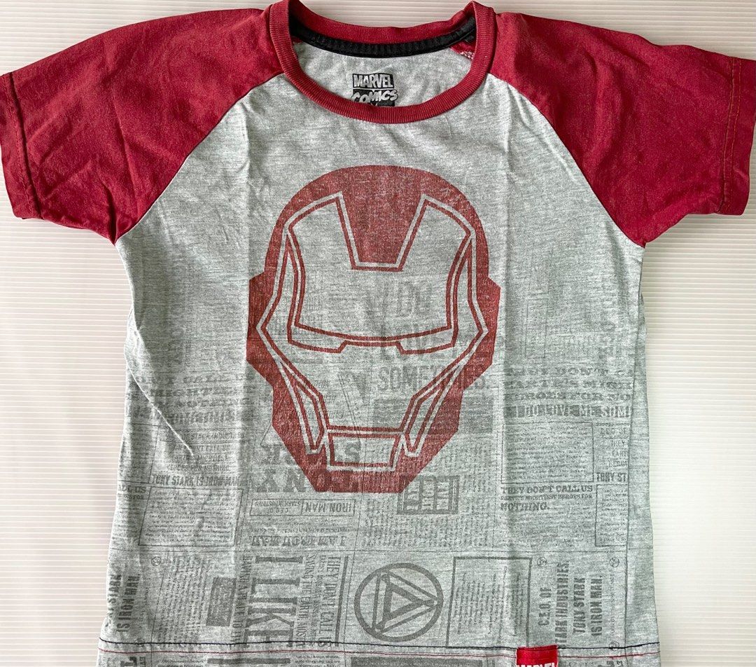 Marvel T-Shirt (Iron Man), Babies & Kids, Babies & Kids Fashion on