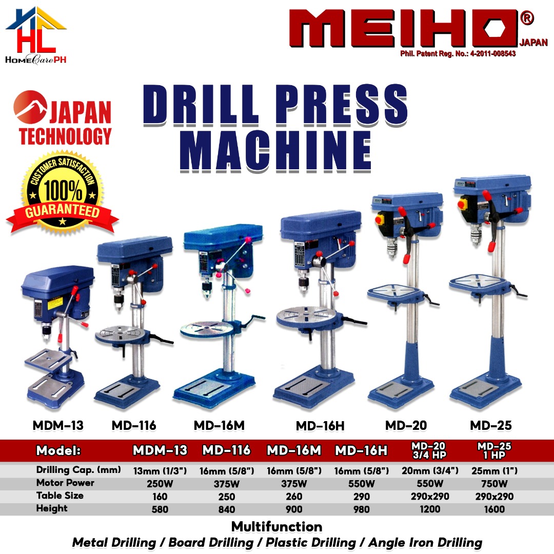 Meiho Drill Press Machine, Commercial & Industrial, Industrial ...