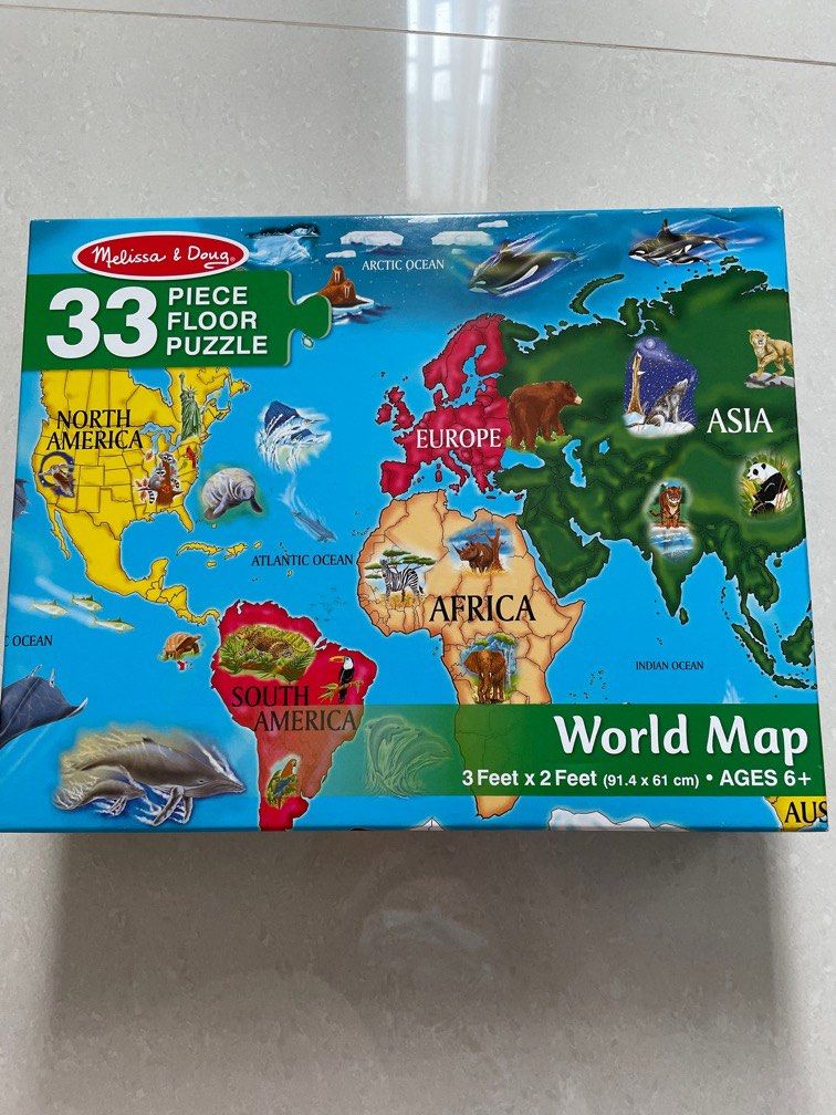 Melissa & doug world map 2025 floor puzzle