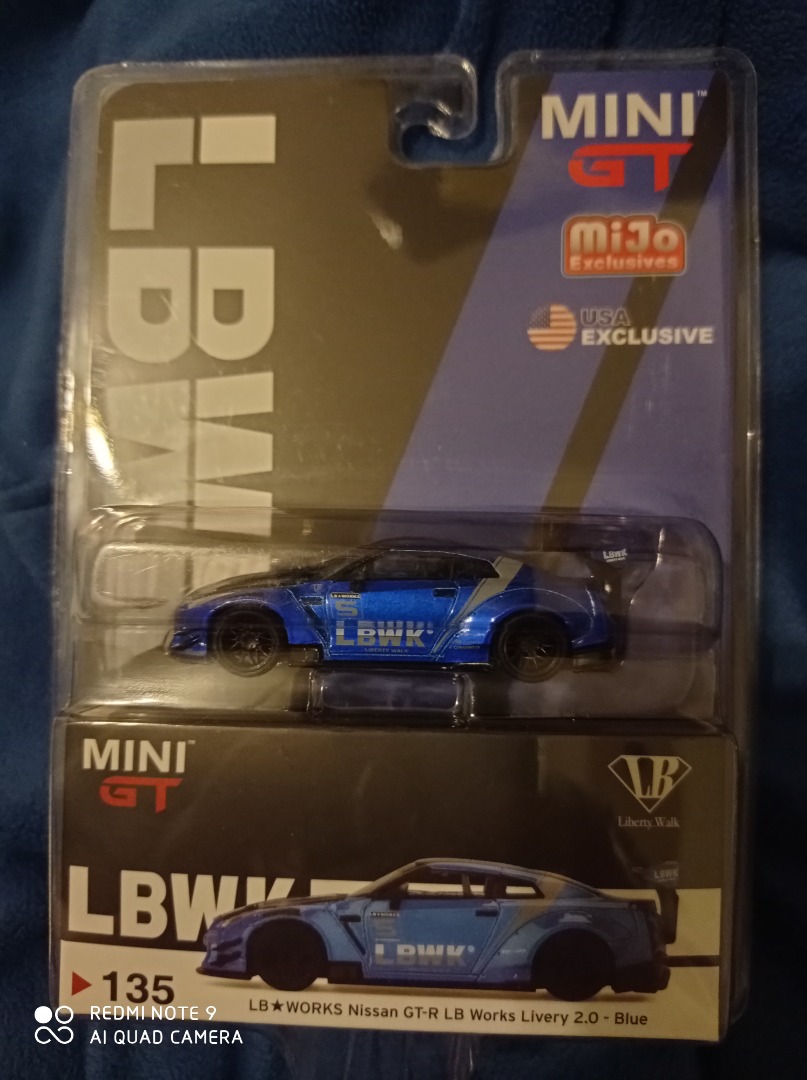 MINI GT 135 LB WORKS Nissan GT-R (R35) Blue / LB Work Livery 2.0 Type 2 ...