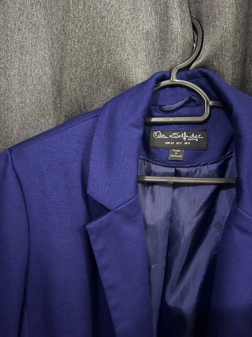 Miss selfridge blue blazer hot sale