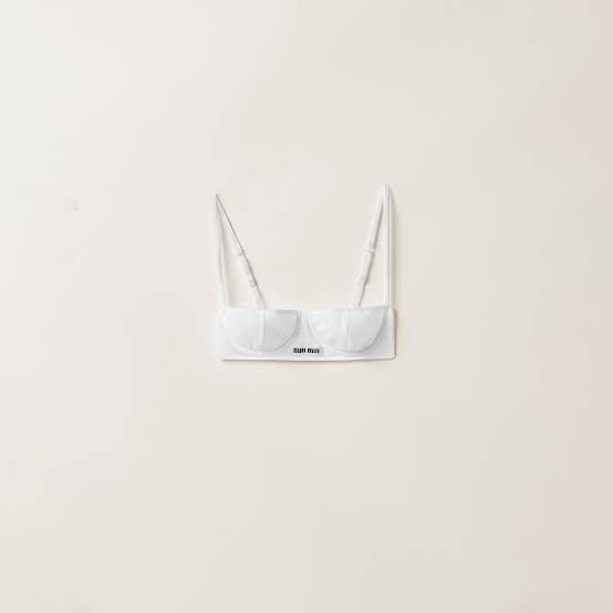 Miu Miu Women's Logo Bra in White