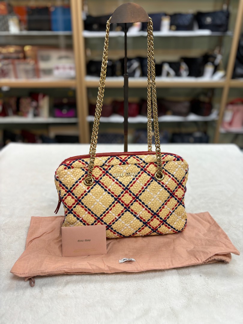 Miu miu woven new arrivals bag
