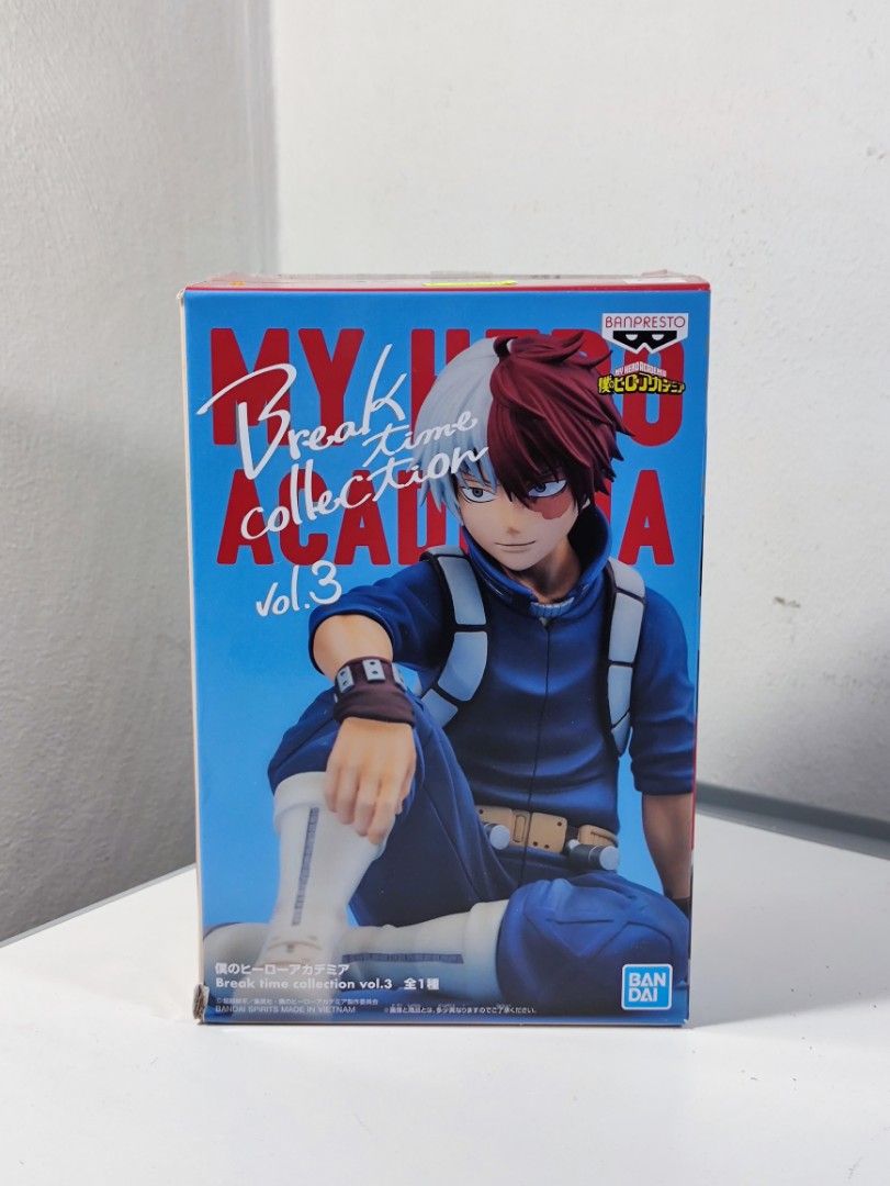 My Hero Academia Shoto Todoroki Breaktime Figure Banpresto MIB Condition (Category: Figurines & Statues) located in Bulacan. Submitted by vermiliontoys (Listing ID 1277112408, Image 2). Description: For sale is a guaranteed authentic item. Please notify me in advance for meet-ups in Malolos to ensure I bring the item with me. Details: 1. MIB - Mint In Box Meet-up Locations: Anytime during the day - Malolos Only MODE OF DELIVERY: LBC/LALAMOVE MOP: