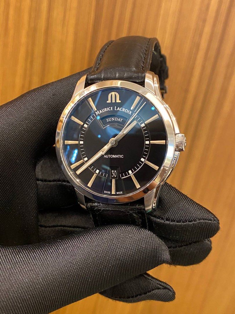NEW YEAR SALE MAURICE LACROIX PONTOS DAY DATE BLUE DIAL REF