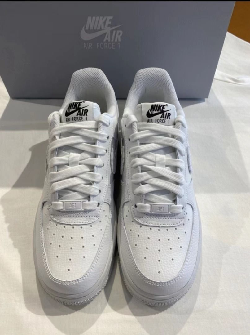 Nike Air Force 1 Low 07 ESS White Paisley Classic anti slip and wear resistant low top board shoes for women white gray Complete in size