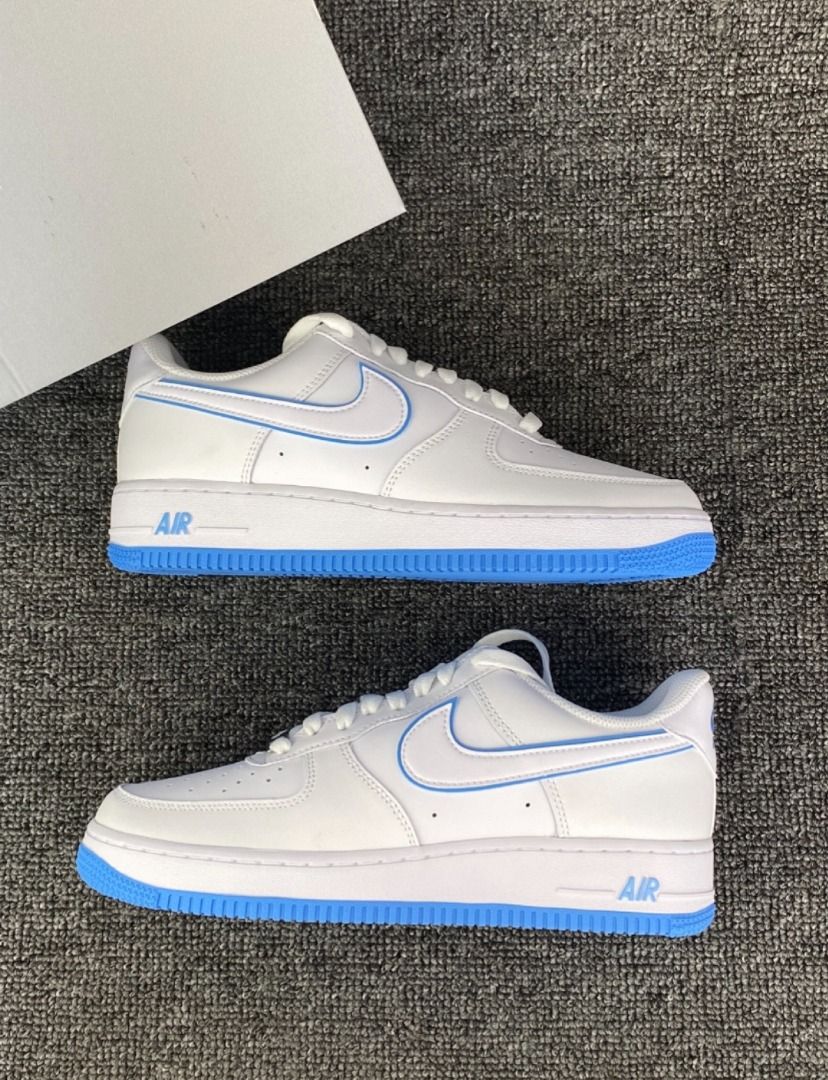 Nike Air Force 1 Low White blue Men s Fashion Footwear Sneakers