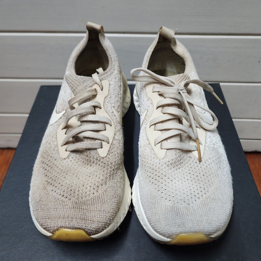 Nike epic react flyknit light sales cream