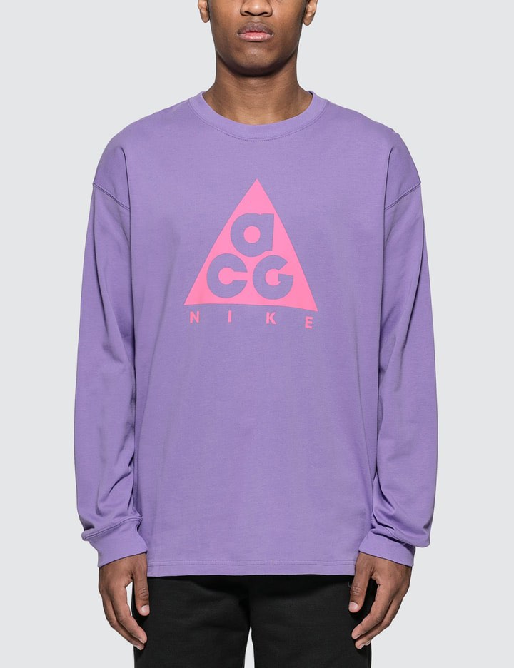 Nike NRG ACG Purple Longsleeve Logo Shirt Men s Fashion