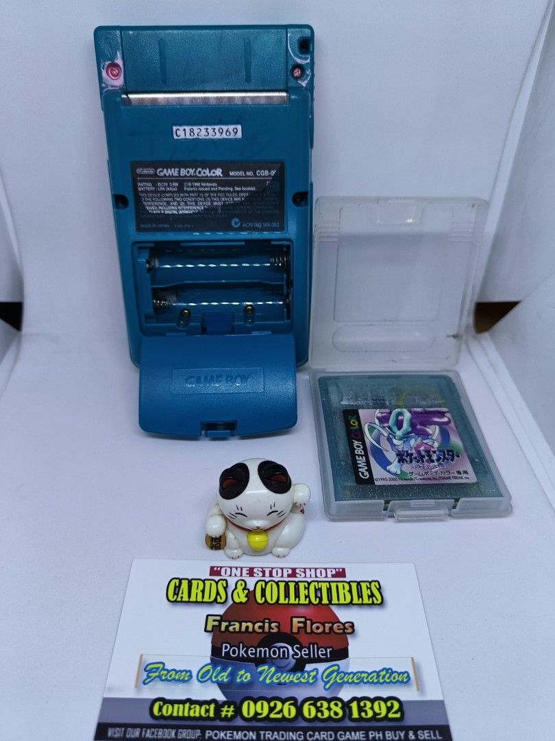 Nintendo Game Boy Color Teal Blue CGB-001 Console TESTED WORKING
