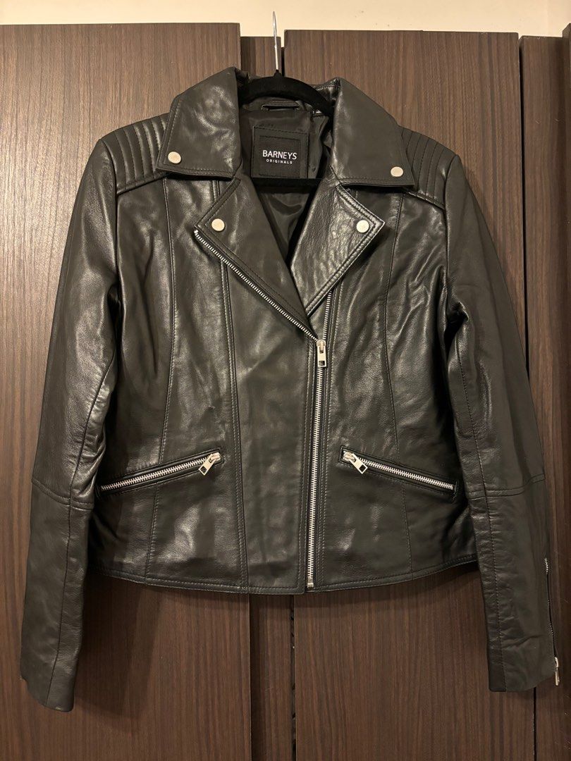 Real leather shop motorcycle jacket