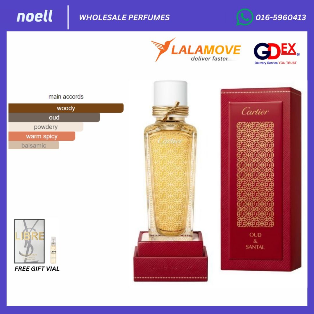 ORIGINAL AUTHENTIC READY STOCK CARTIER OUD SANTAL 75ML PERFUME