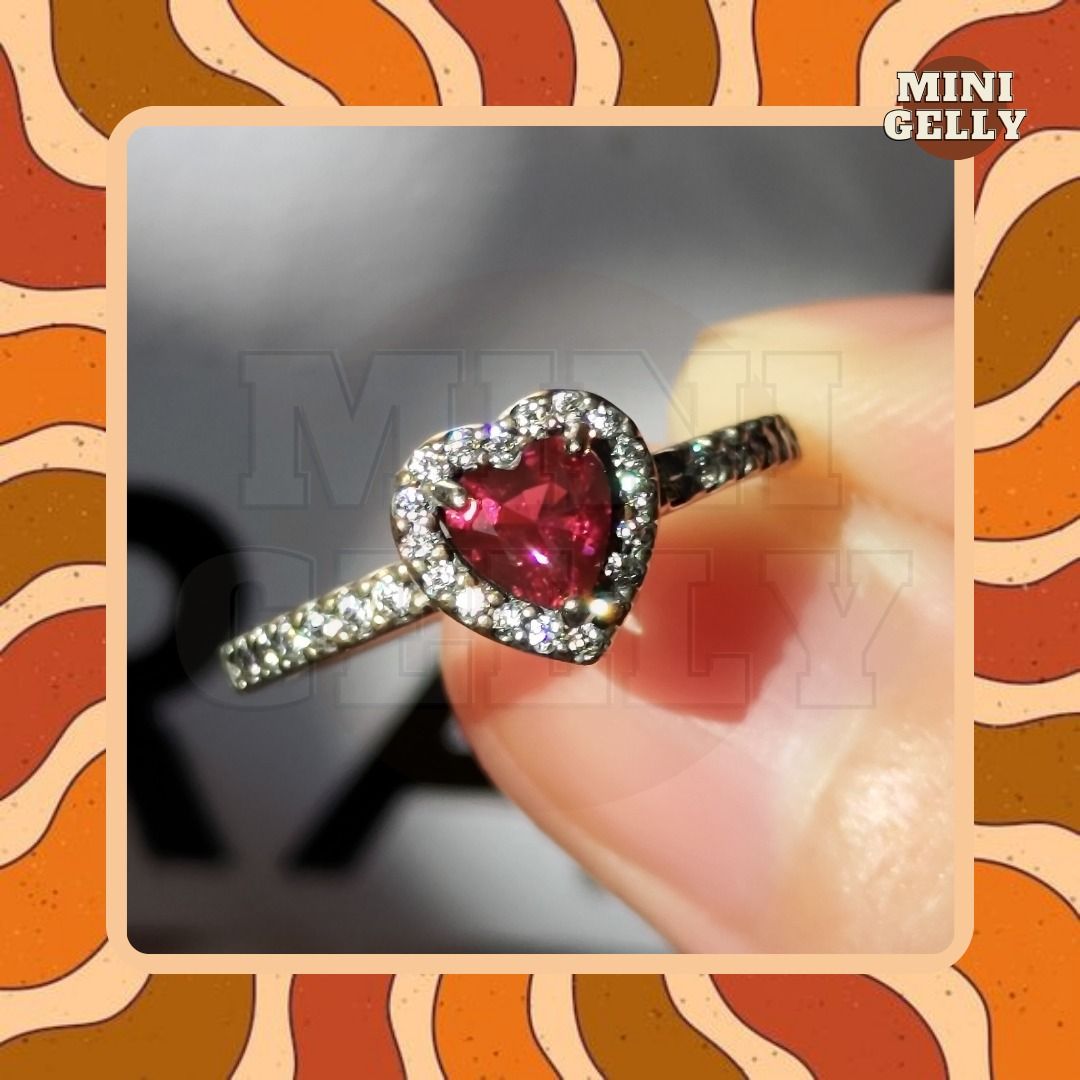 ORIGINAL PANDORA | Elevated Red Heart Ring, Women's Fashion, Jewelry ...