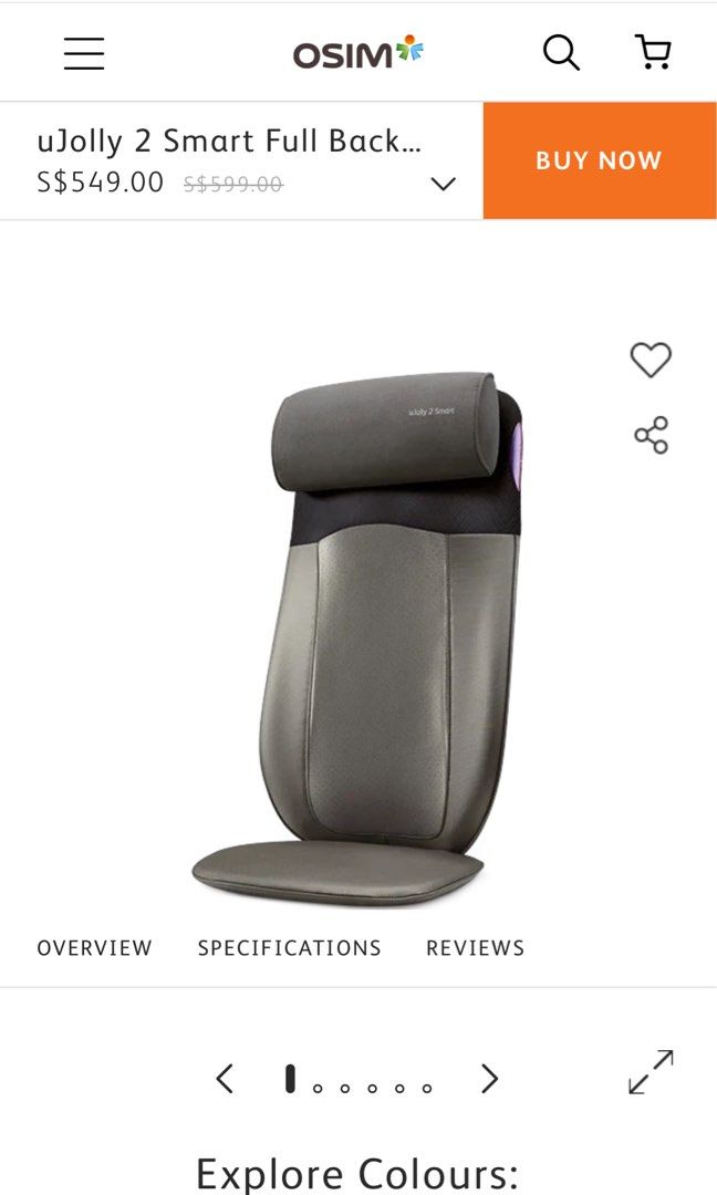 OSIM uJolly 2 smart full back massager