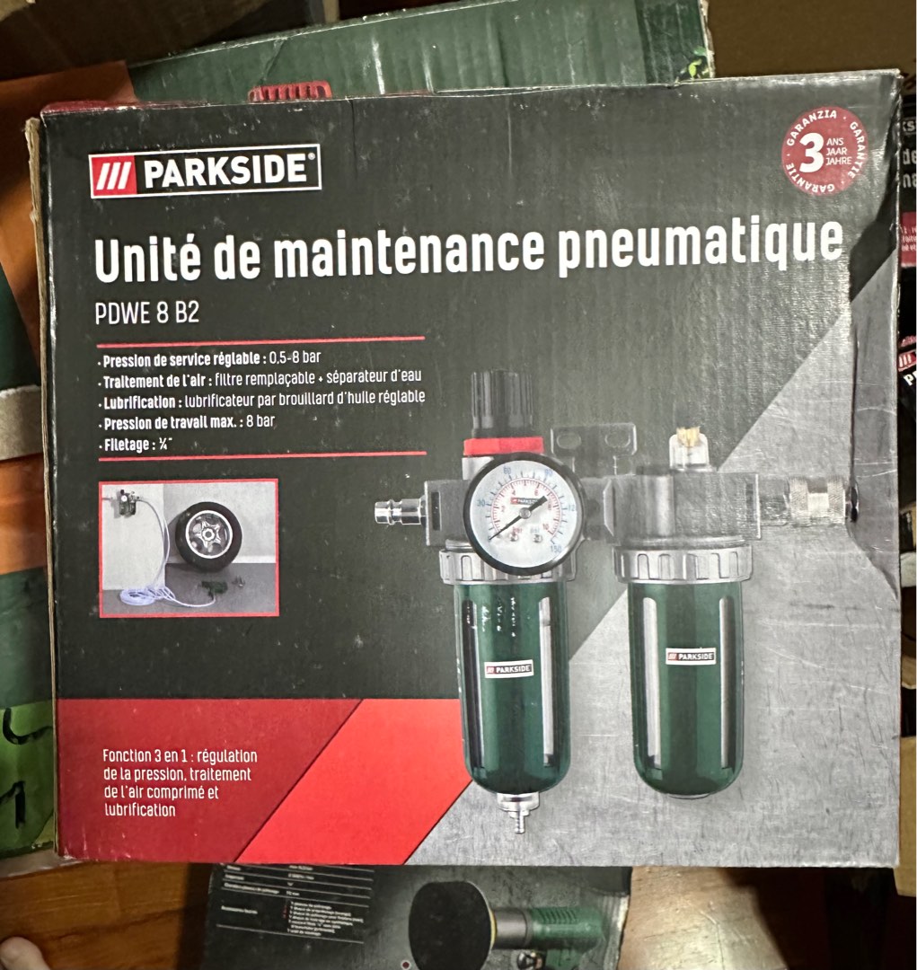 PARKSIDE Compressed Air Maintenance Unit 3 in 1 Regulator, Car