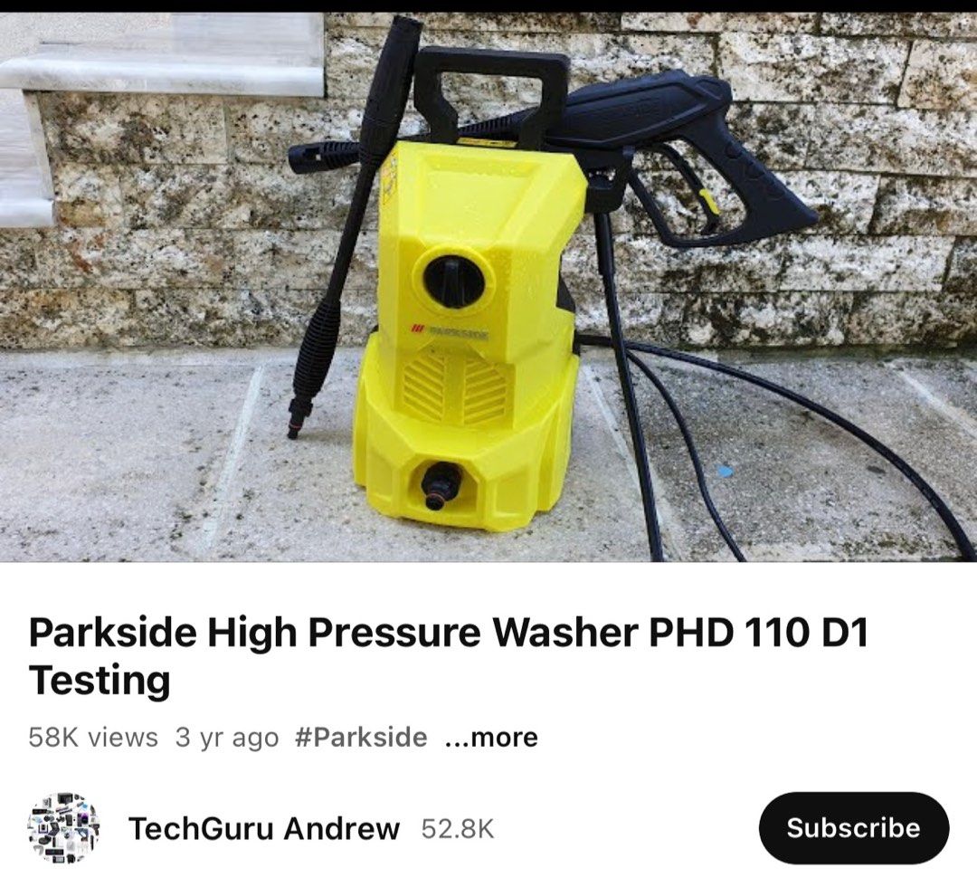Parkside 1300w pressure store washer