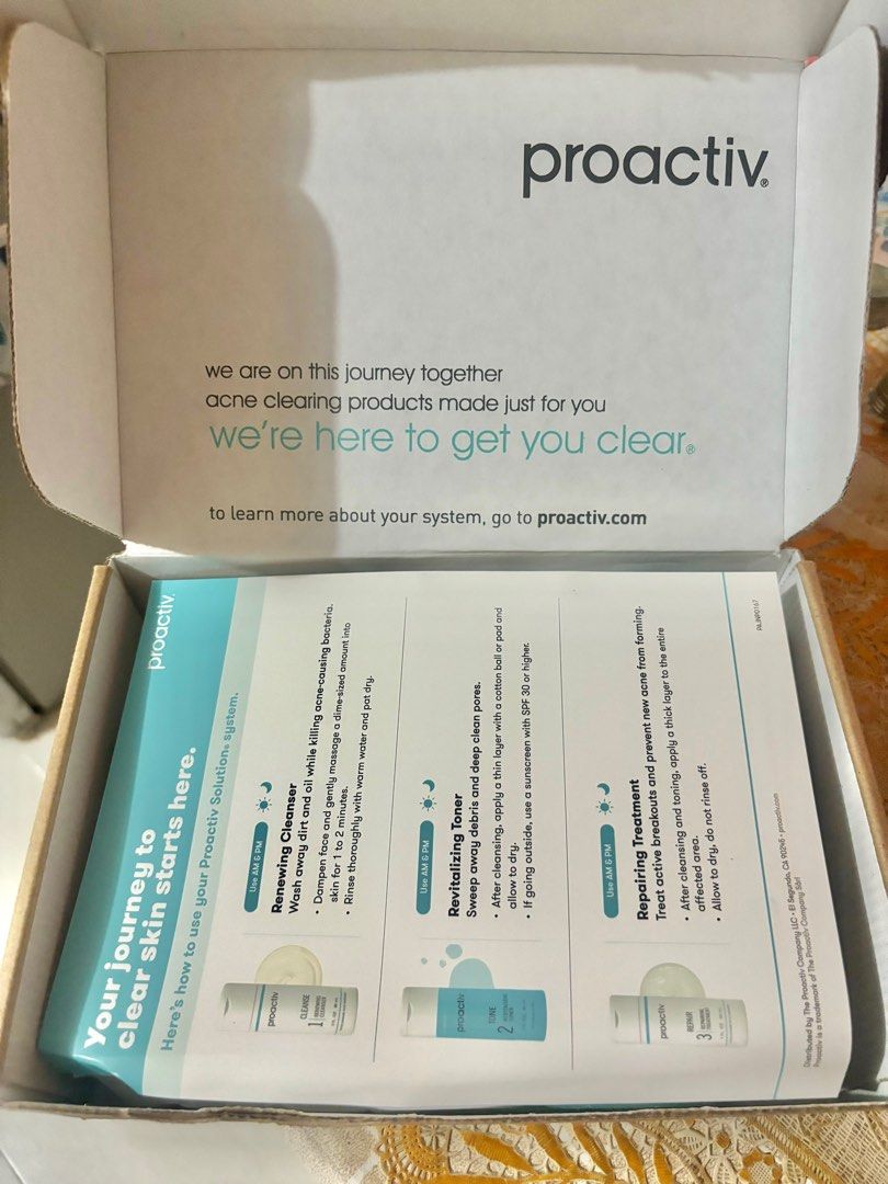 Proactiv set bundle cleanser treatment toner (Category: Face Care) located in Baguio. Submitted by sunbe4m (Listing ID 1277186271, Image 2). Description: .