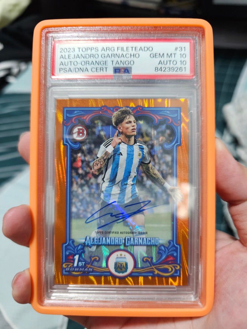 PSA 10 Topps Argentina Fileteado 2023 Alejandro Garnacho Orange 