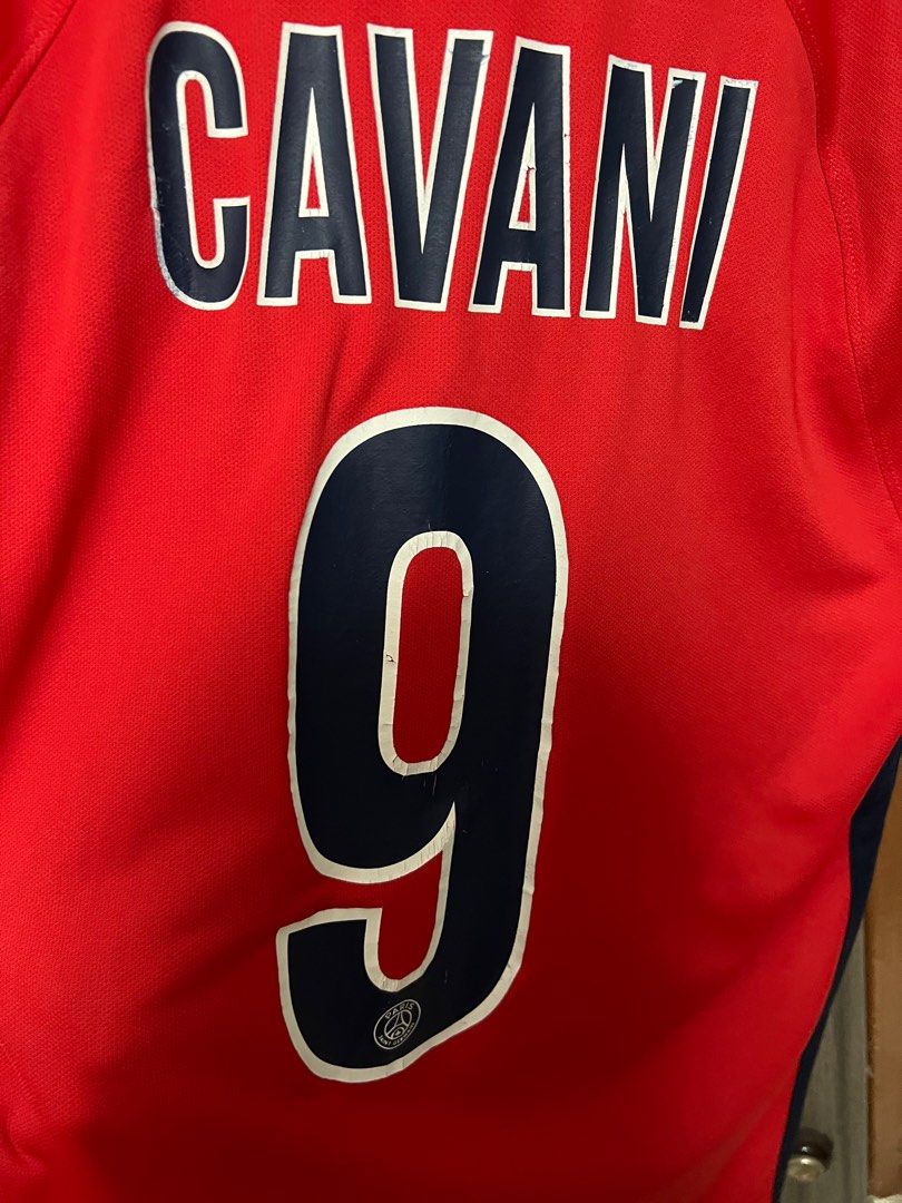 PSG Orange Third Kit 14/15 (Cavani Nameset), Men's Fashion, Tops