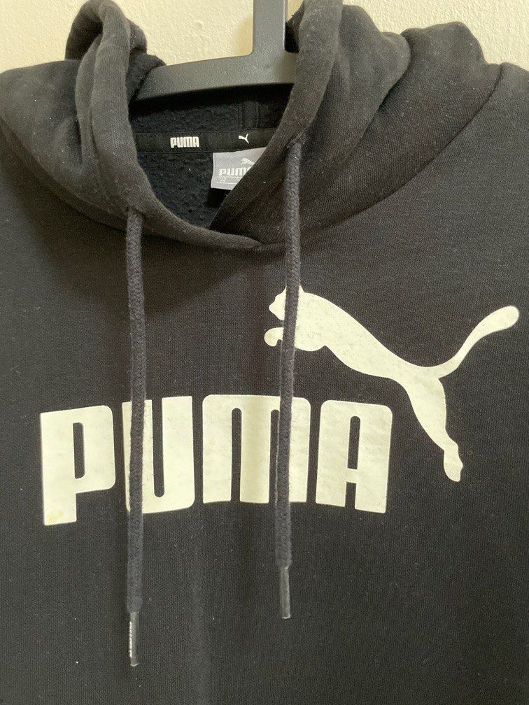 Puma hoodie black Women s Fashion Activewear on Carousell