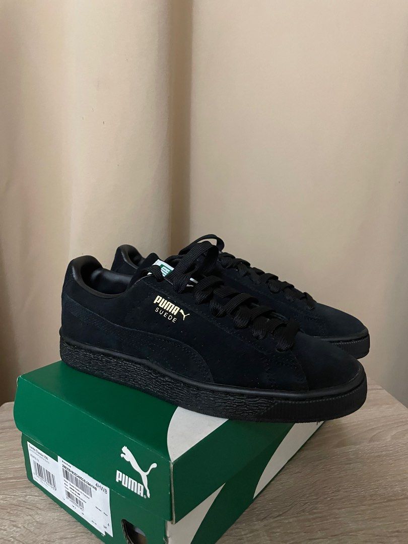 Black suede deals pumas size 5