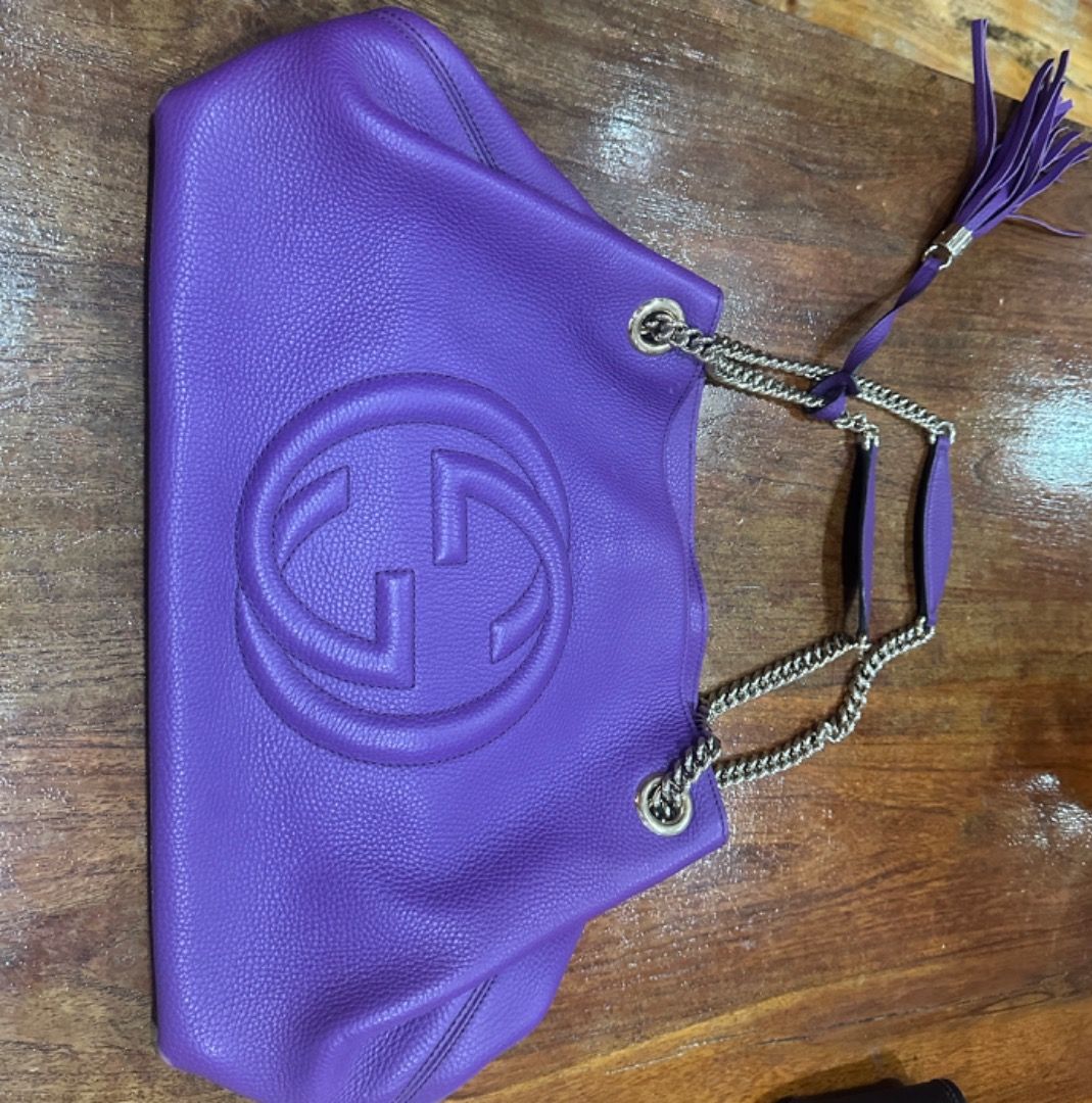 Purple top gucci handbag