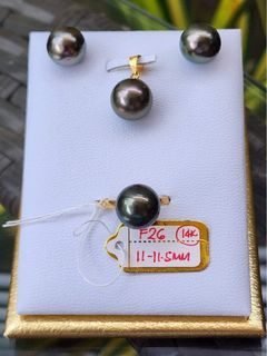 Real Southsea Pearl Sets With 14k Gold Stad
