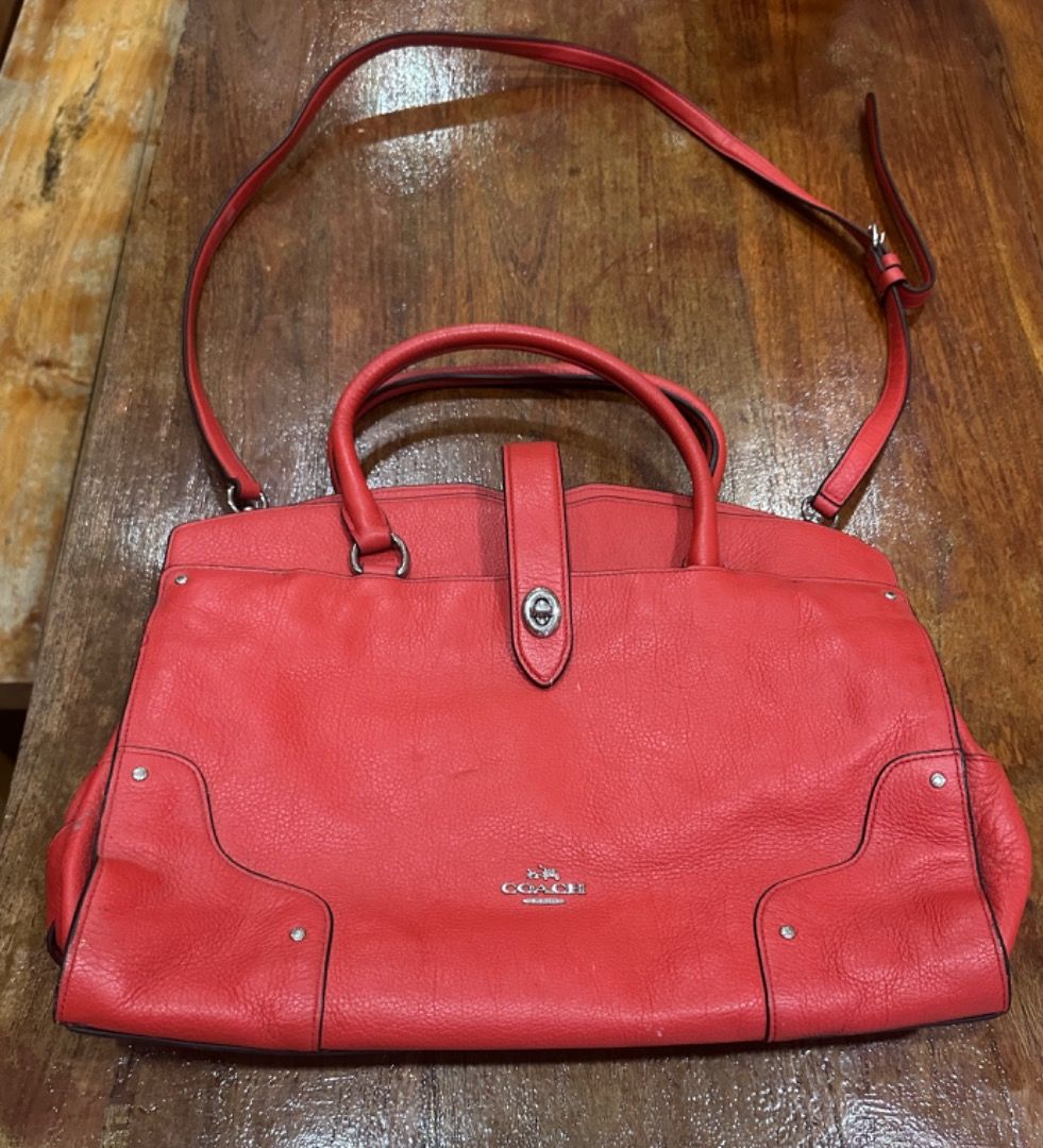 Red coach bag sale