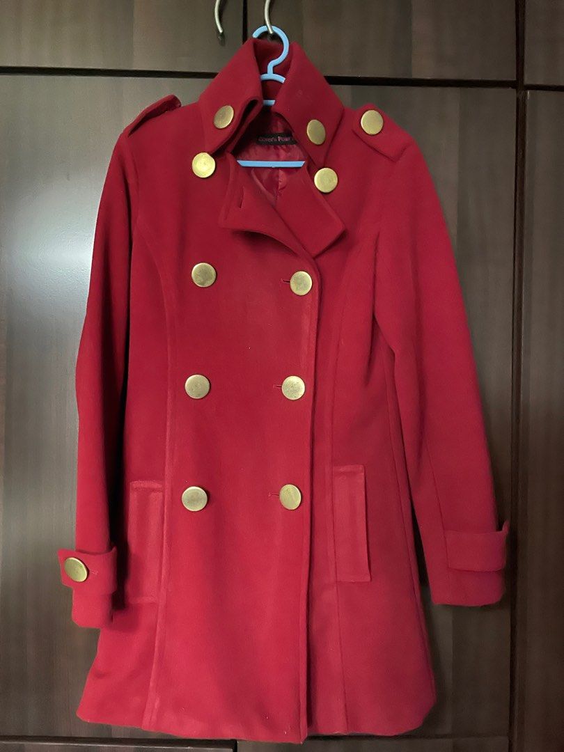 Red winter jacket coat