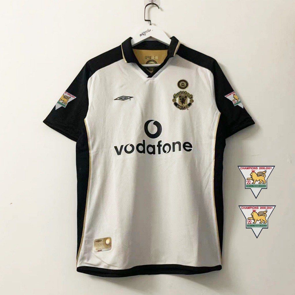 Retro 01/02 Manchester United Away Jersey, Men's Fashion, Tops