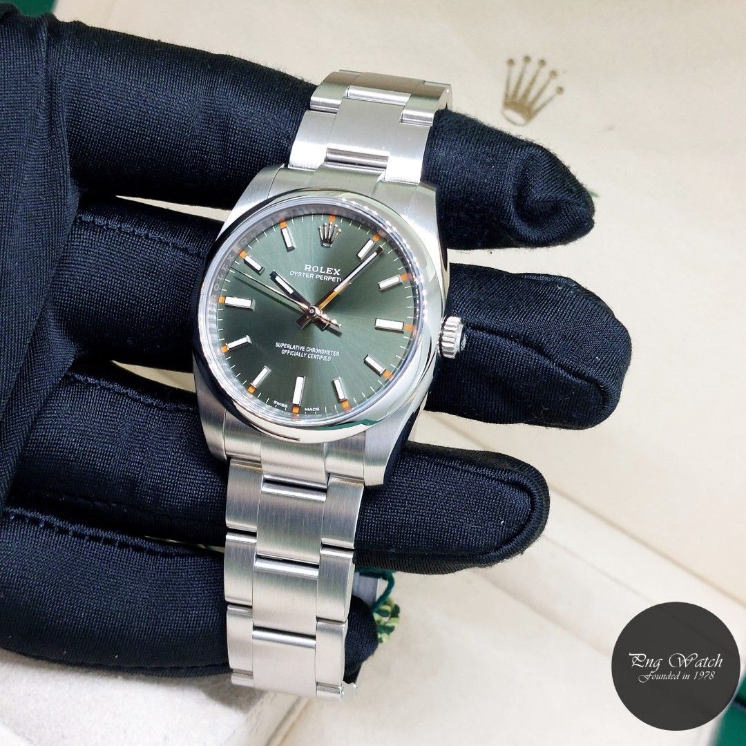 Oyster perpetual 34 green online