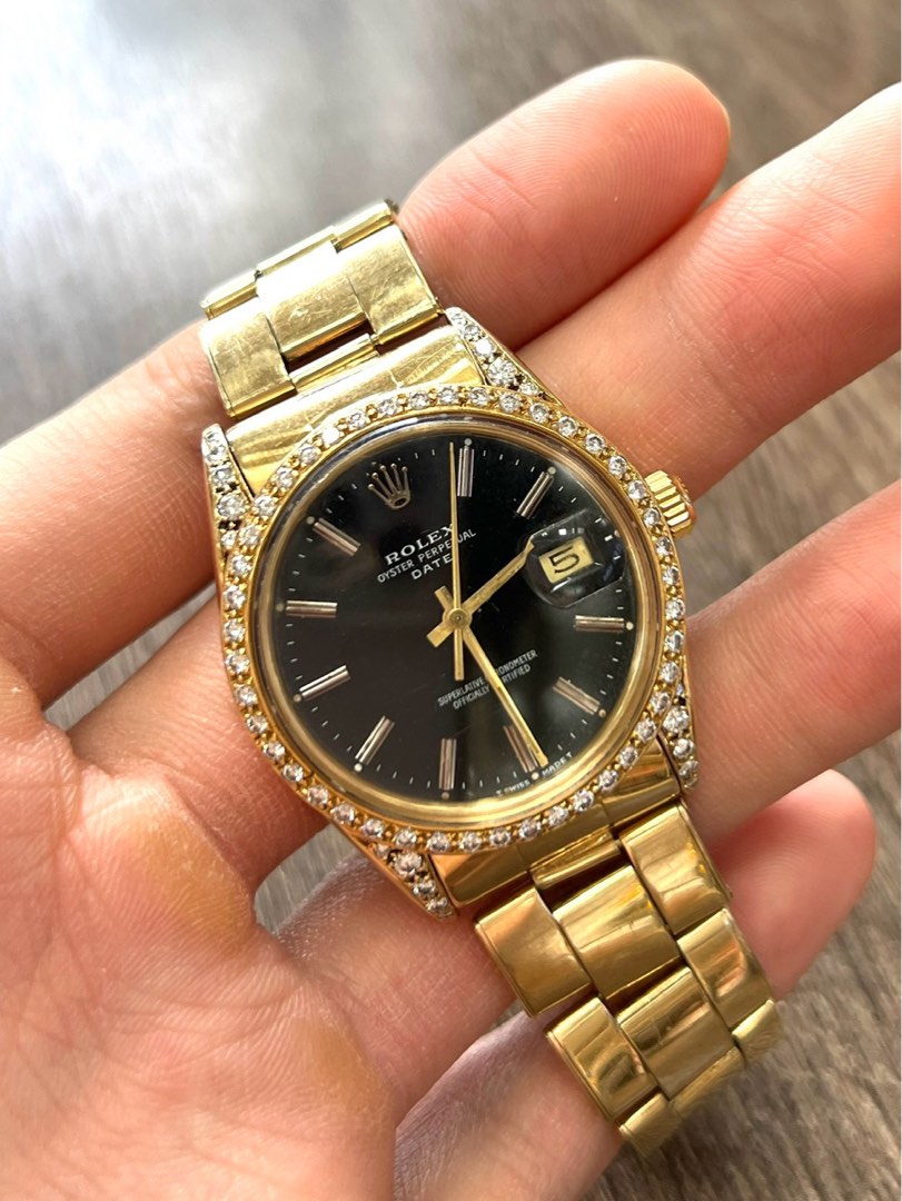 Rolex Date 15037 SOLID GOLD 14K Luxury Watches on Carousell