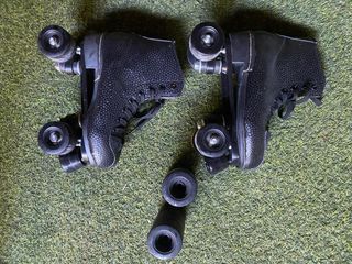 Roller Skates Size 38 |Super Fiber Fabric Roller Skates For Adult Non-slip Wear-resistant Double Row PU Wheels Roller Skate
