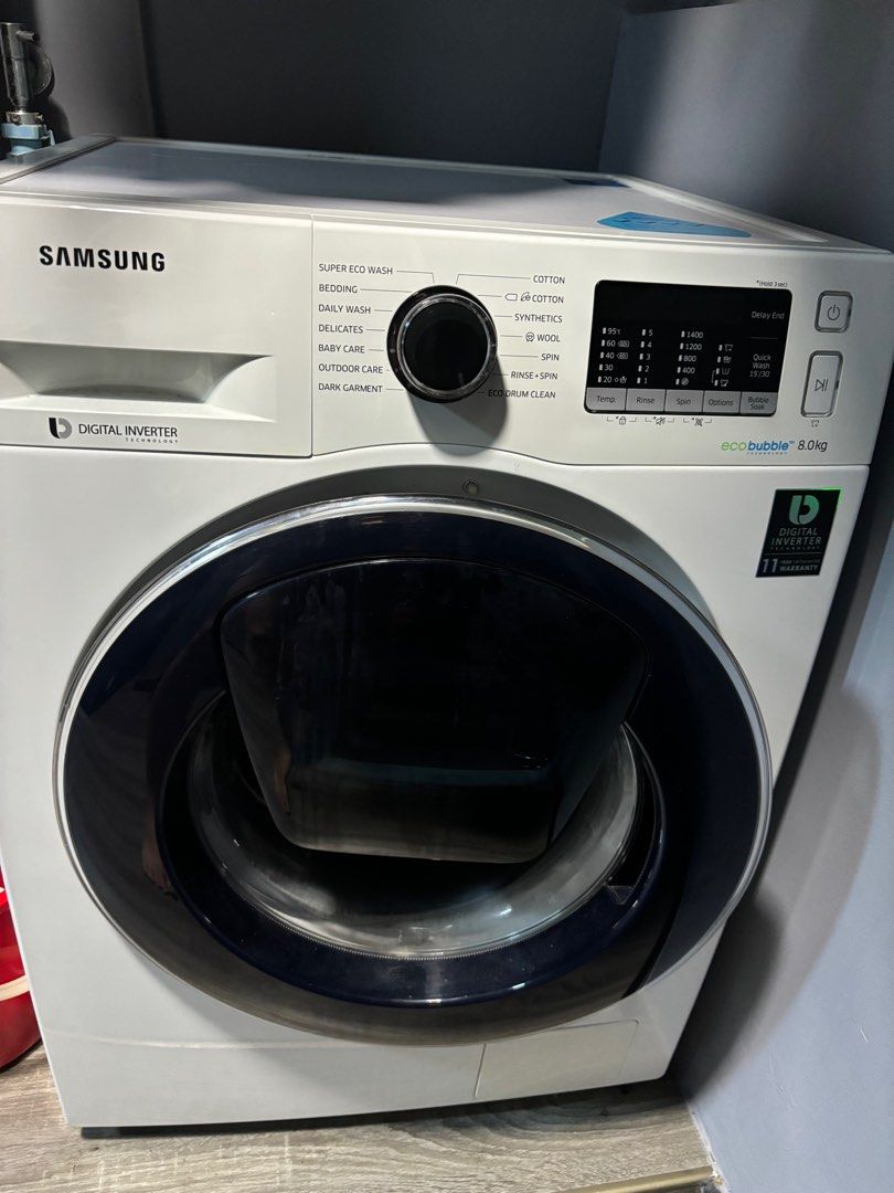 Samsung Addwash Front Load Washing Machine 8kg, TV & Home Appliances ...