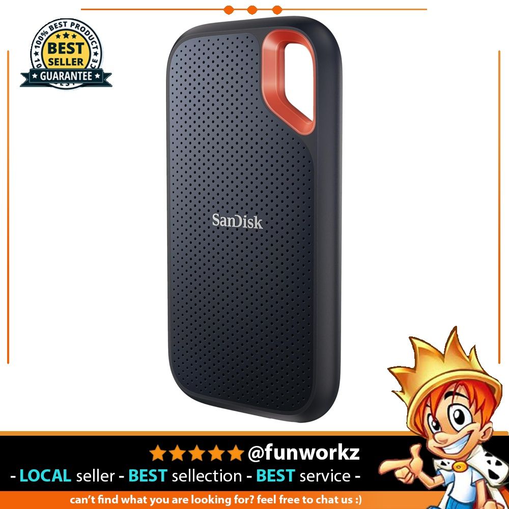 SanDisk 2TB Extreme Portable SSD Up to 1050MB/s, USBC, USB 3.2 Gen 2