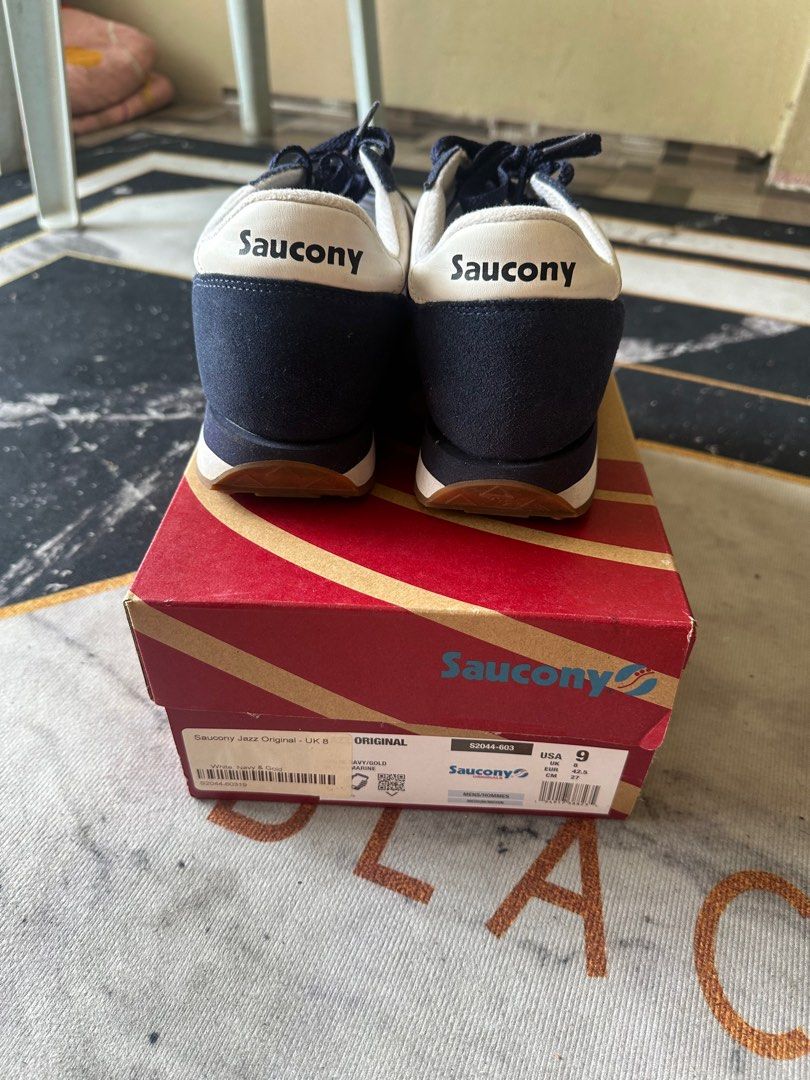 Saucony jazz white best sale blue