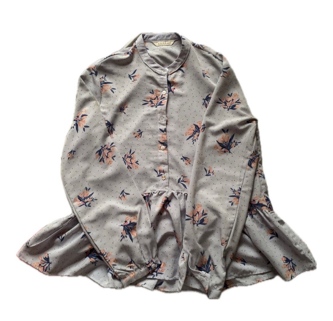 StarBloom Coral Blue Blouse