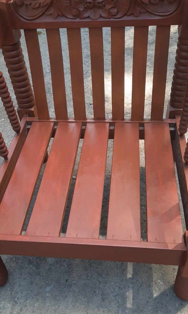 Solid Mahogany Wood Sala Set (Category: Sofas) located in Rodriguez. Submitted by amara0914 (Listing ID 1277238896, Image 2). Description: For Sale Good as New No Hidden Issue Solid Mahogany Wood Sala Set.