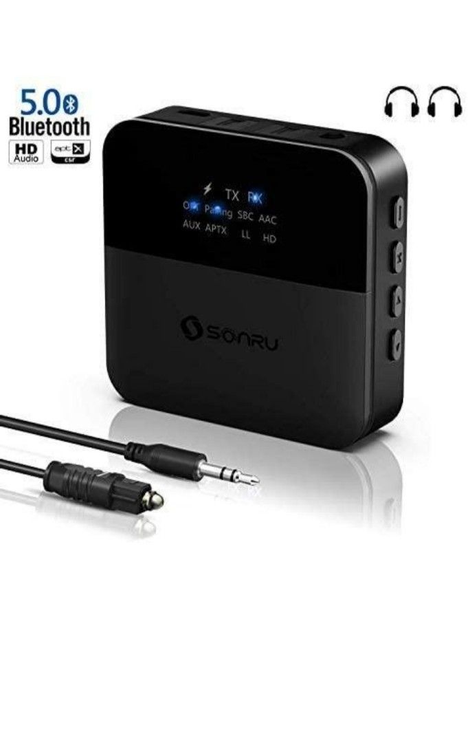 Sonru bluetooth 5.0 transmitter receiver top