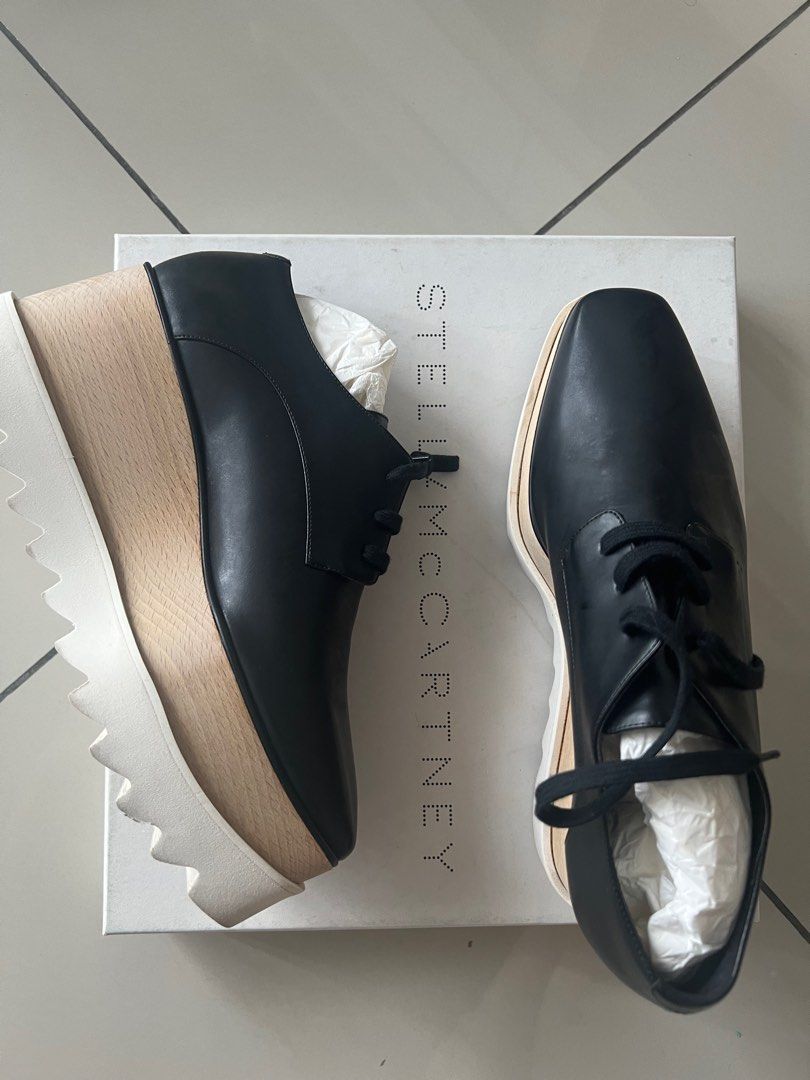 Stella McCartney Elyse Lace-Up Platform Shoes, Women's Fashion