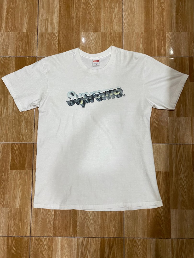 SUPREME CHROME LOGO TEE, Women's Fashion, Tops, Shirts on Carousell