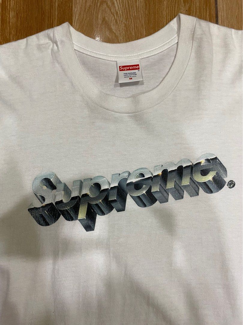 SUPREME CHROME LOGO TEE, Women's Fashion, Tops, Shirts on Carousell