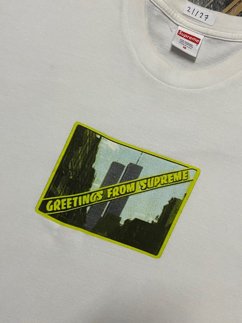 Supreme Greeting From Supreme Men s Fashion Tops Sets Tshirts