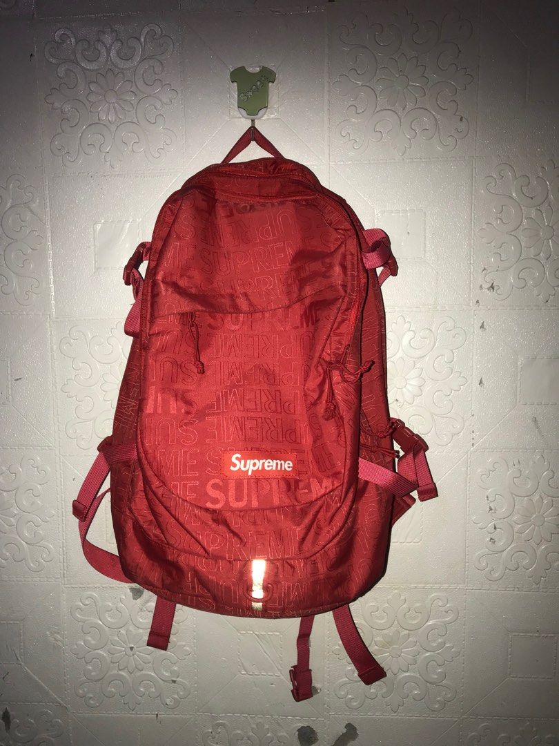 Supreme backpack red ss19 discount
