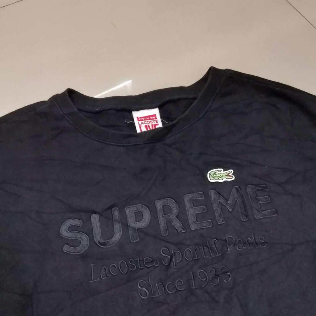 Supreme x lacoste crewneck discount