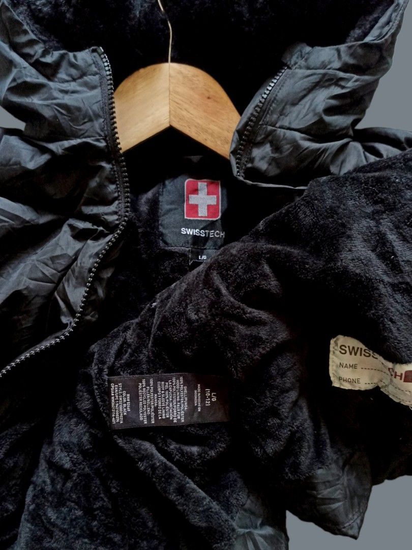 Swiss Tech Gear Puffer Hoodie Jacket Women s Fashion Coats
